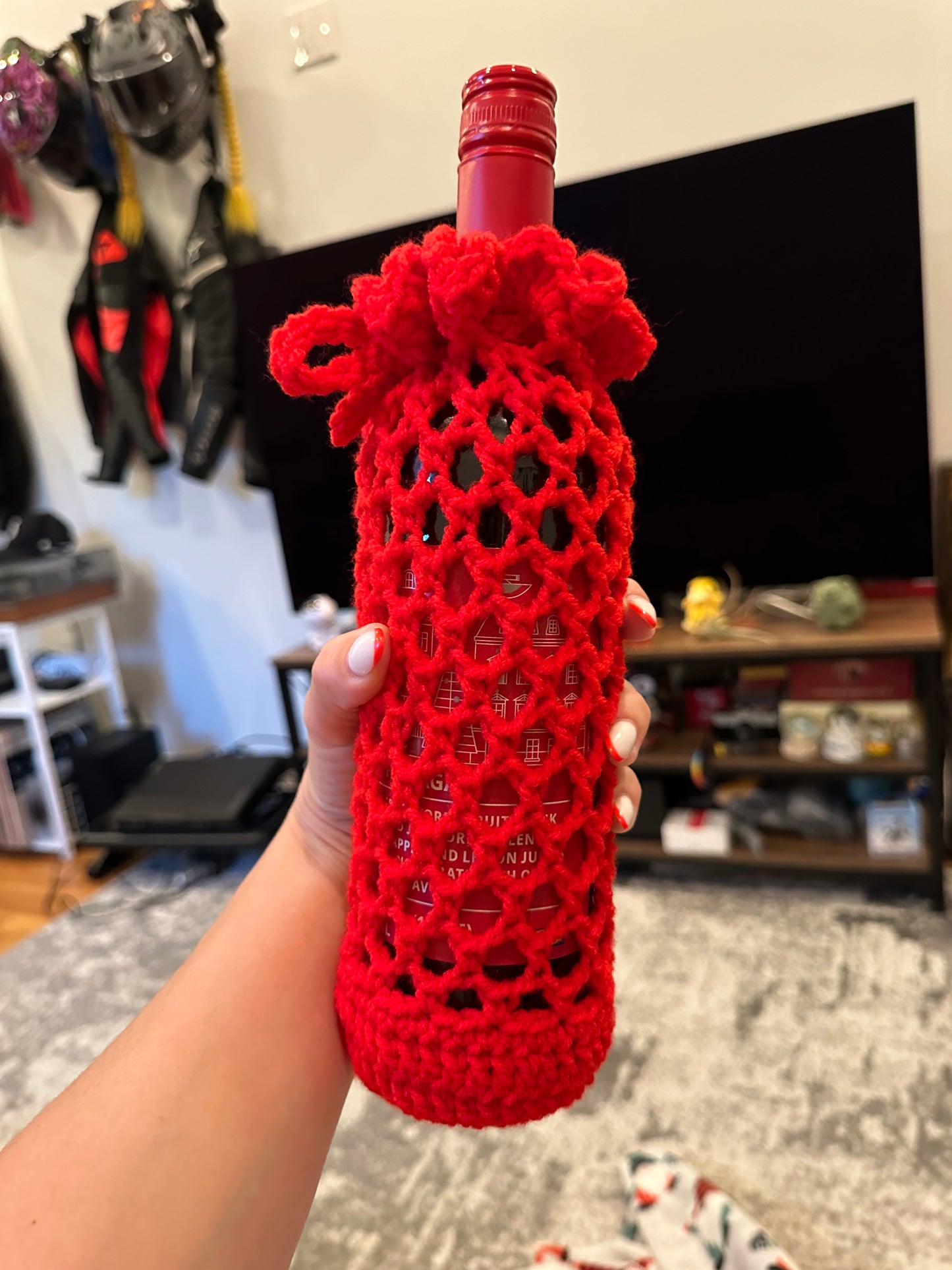 Wine holder | gift | for sale | decor | crochet | knitting