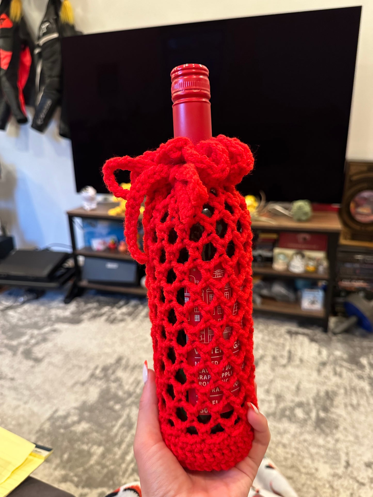 Wine holder | gift | for sale | decor | crochet | knitting