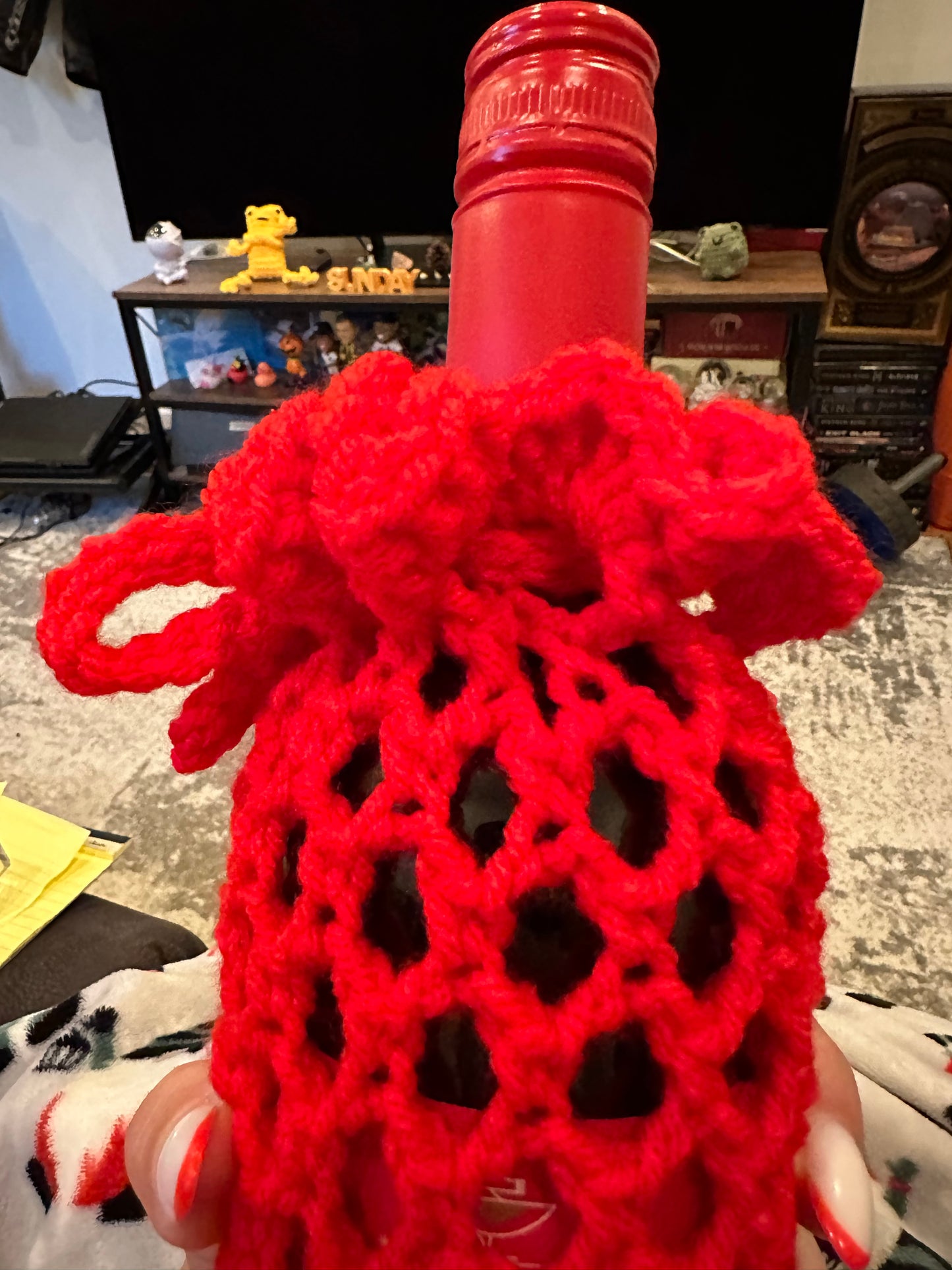 Wine holder | gift | for sale | decor | crochet | knitting