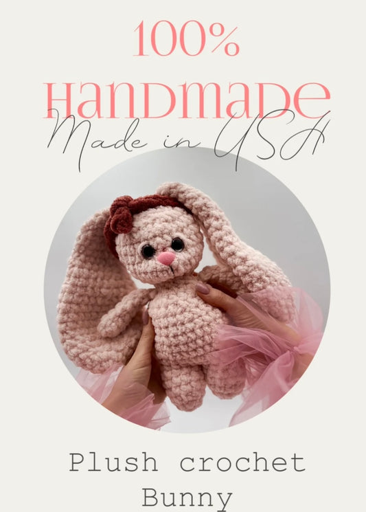 Crochet plushie bunny | For sale | Birthday gift | Valentine gift | Baby toys | Room decor | Crochet animal | Amigurumi | Gift for kids
