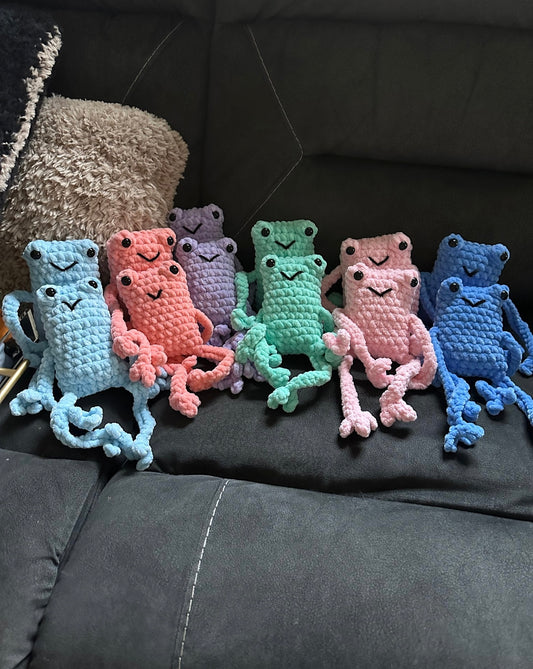 Leggy froggy | For sale | Birthday gift | Valentine gift | Baby toys | Room decor | Crochet animal | Amigurumi