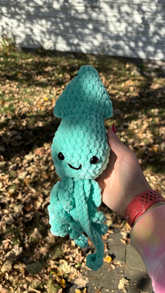 PDF-PATTERN SQUID | For sale | Birthday gift | Valentine gift | Toys | Room decor | Crochet animal | Amigurumi |Gift for kids |Pattern | gift